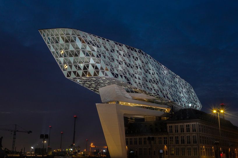 Das Hafenhaus bei Nacht von Boetiek Fotogeniek
