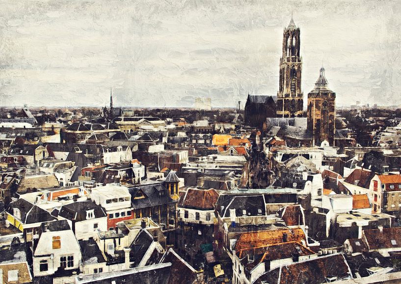Utrecht stad (schildering) von Bert Hooijer