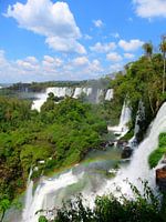 Naturwunder Wasserfälle Iguazu mit Regenbogen