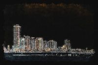 Promenade nocturne sur la plage de Nolle près de Vlissingen (Zélande, art)