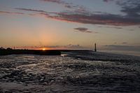 Coucher de soleil - Mer des Wadden Mer du Nord
