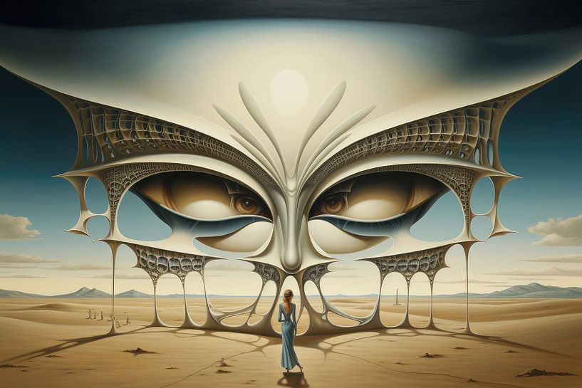 Landscape surreal abstract and bizarre with female image by Art Bizarre