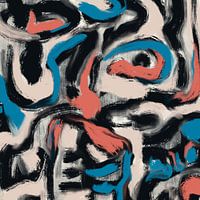 Tusche und Öl abstrakt