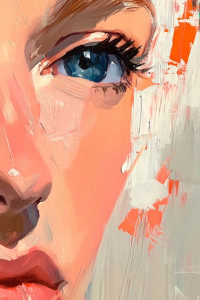 Ausdrucksstarkes Augenporträt in Farbe von Poster Art Shop