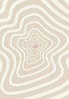 Grafik Heartbeat - Beige 2.0 - Wandgalerie - Japandi - Abstrakt