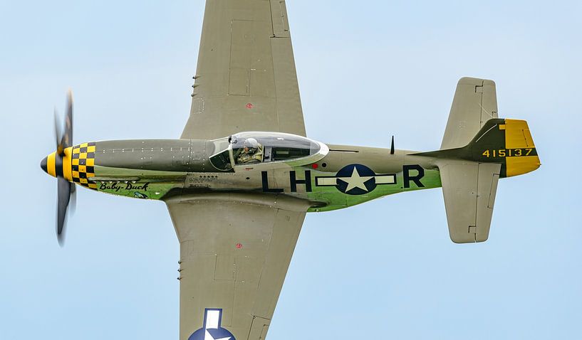 Flyby North American P-51 Mustang "Baby Duck". van Jaap van den Berg