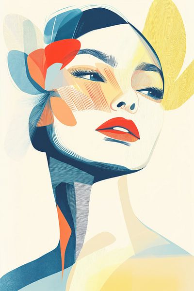 Frau mit Blumen von Imagine