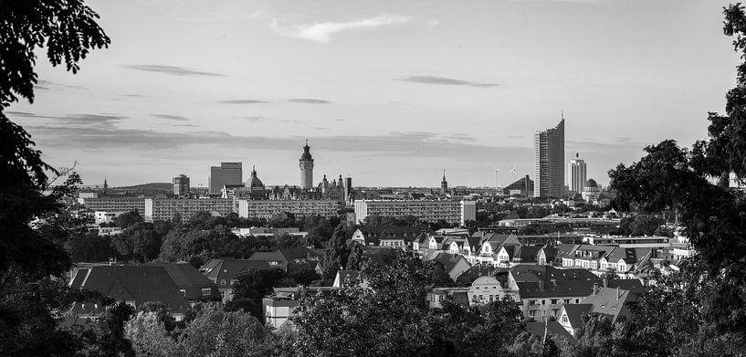 Leipzig Skyline (noir et blanc) par Frank Herrmann