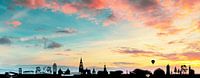 Breda skyline at sunset