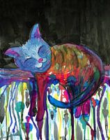 Dormant liquid rainbow cat
