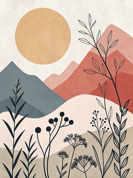 Gelassene Pastellhügel von Artistic