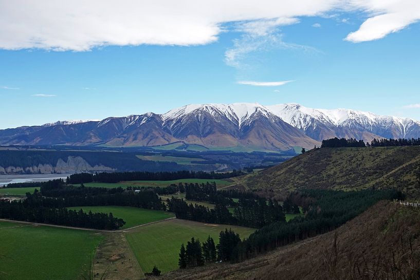 Rakaia Schlucht und Fluss in Neuseeland von Aagje de Jong