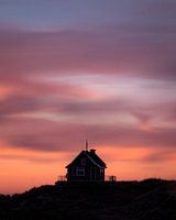 La silhouette du poste d'aiguillage