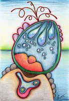 Bunte Fantasiezeichnung