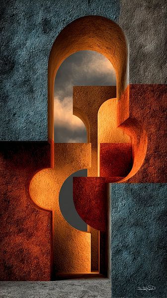 abstracte vormen en texturen van Gelissen Artworks