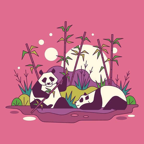 Minimal Wildlife Panda by Rohan Dahotre