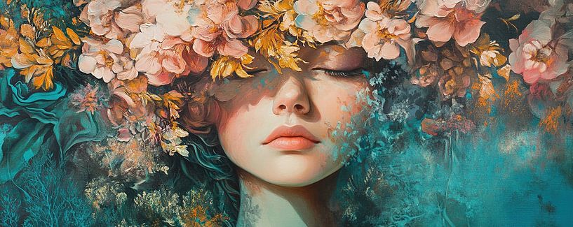 Blumenporträt | Schlummern in der Blüte von ARTEO Gemälde