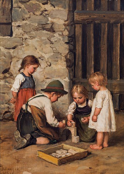 Franz von Defregger, Spielende Kinder, 1906 von Atelier Liesjes