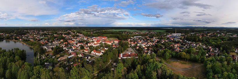 Stadt Bernsdorf (OL), Luftbild Panorama von menard.design - (Luftbilder Onlineshop)