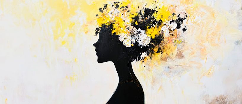 Blütenhaarpracht in bunten Farben von Poster Art Shop