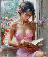 Sanfte Muse am Fenster - Romantisches Frauenporträt