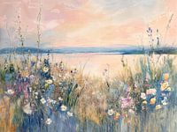 Pastel-coloured landscape