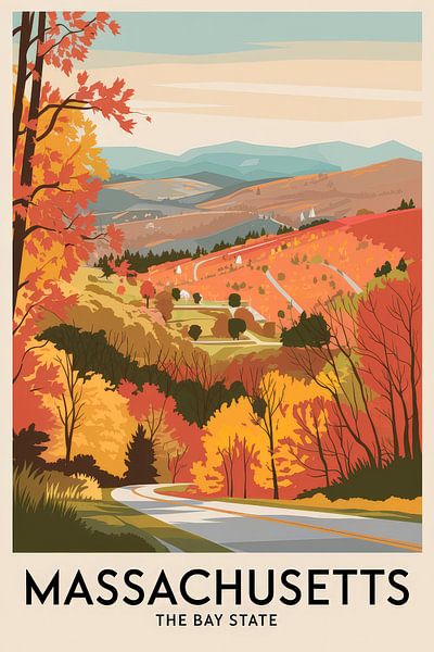Massachusetts par Poster Art Shop