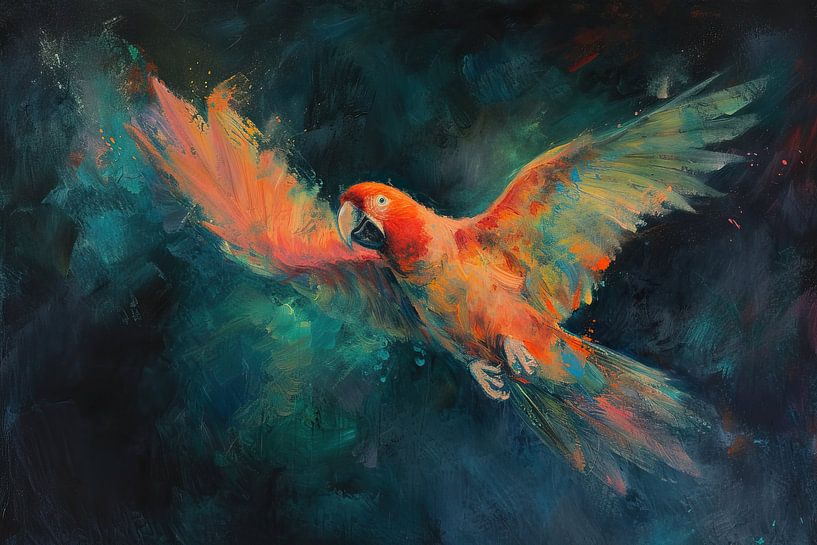 Bunter Papagei von Kunst Laune