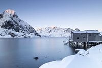 Fischerhäuschen an einem norwegischen See