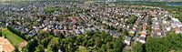 Stadtteil Laubenheim der Stadt Mainz, Luftbild Panorama