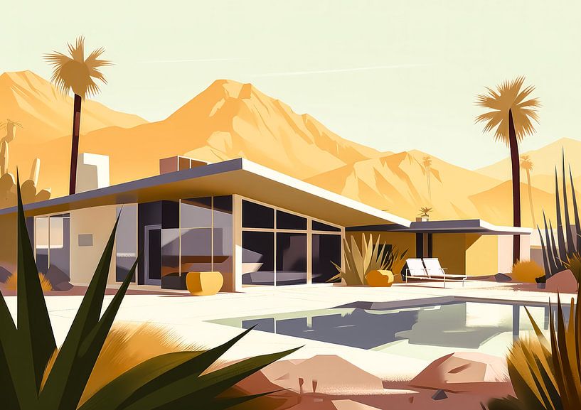 Bungalow aus den 1950er Jahren Arizona USA von Vlindertuin-Art