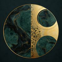 Art Deco Eleganter Gatsby: Yin Yang Abstrakt