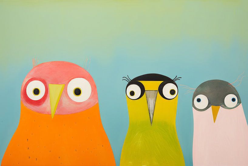 Bunte glückliche Vögel von Studio Allee