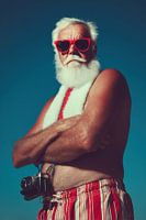Beach Santa in Red Sunglasses