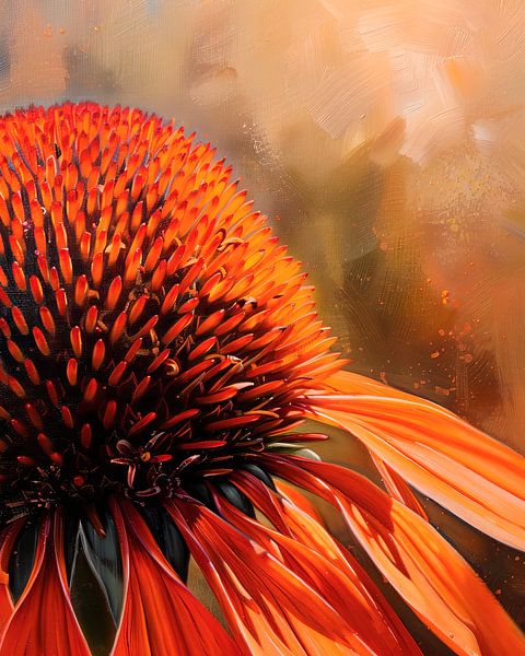 Rote Sonnenblume, Echinacea von Carla van Zomeren