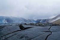 Paysage de lave fraîche