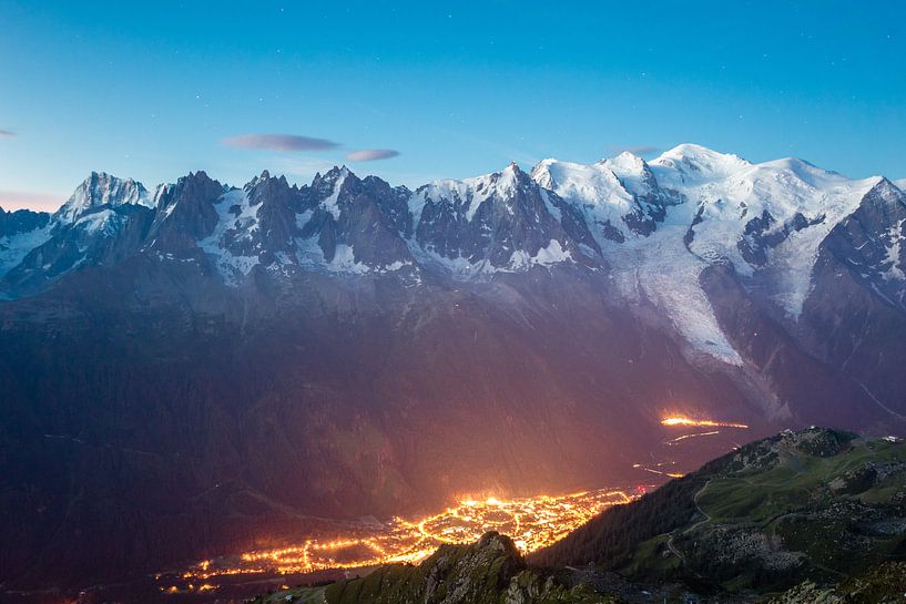 Chamonix bei Nacht von Jc Poirot