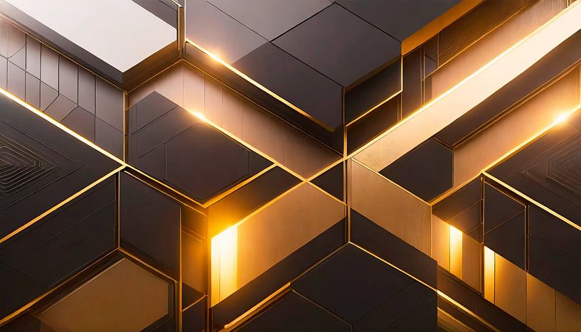 Gold Gelb und Schwarz von Mustafa Kurnaz