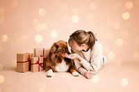 Selbstporträt mit meiner eigenen Australian Shepherd Hündin Nora / Weihnachten / Liebe / Geschenke