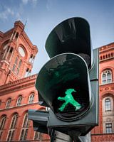 Berlin Traffic Light Man Red City Hall