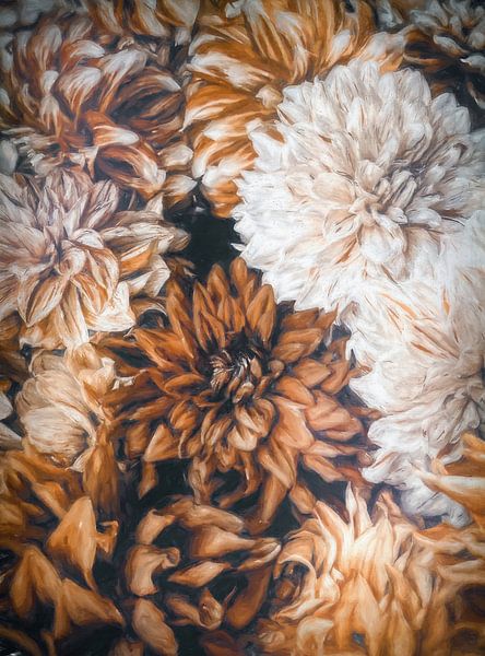 Dahlia Painting by Jacky