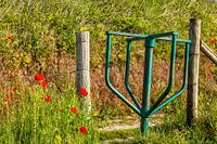 Turnstile between the poppies in South Limburg