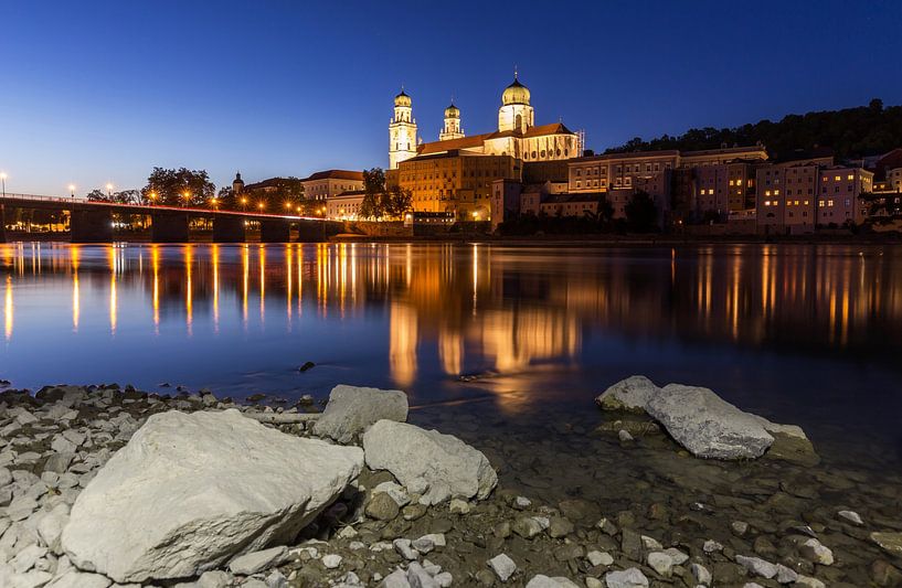 La vieille ville de Passau à l'heure bleue par Frank Herrmann
