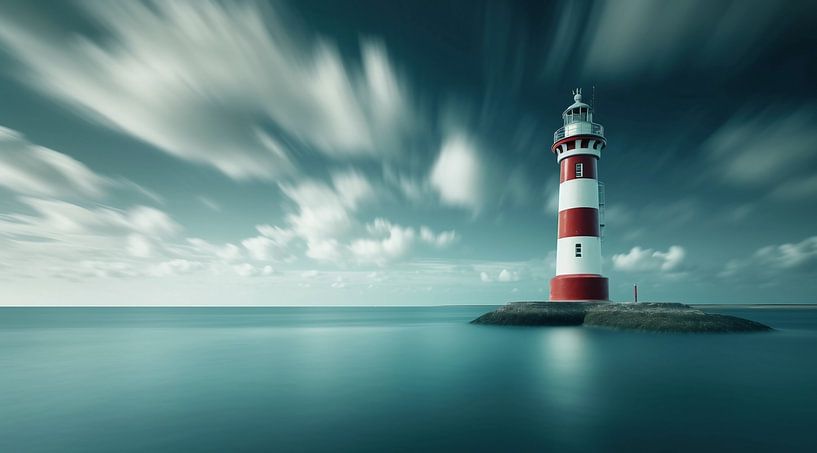 Einsamer Leuchtturm von fernlichtsicht