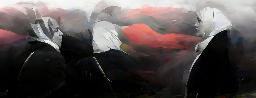 Muslimische Frauen&#039;s, abstrakter Stil im Panorama von Mario Dekker-Janssen