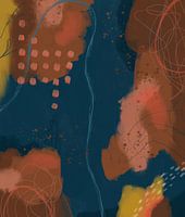 Dark Blue Connection, moderne abstrakte Malerei