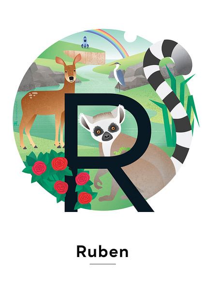 Name poster Ruben by Hannah Barrow