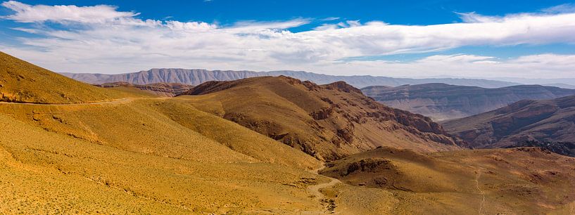 Panorama im Mittleren Atlas, Marokko von Rietje Bulthuis