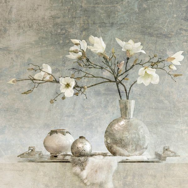 Stilleven in Japandi stijl. van Alie Ekkelenkamp