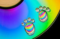 Gouttes d'eau colorées